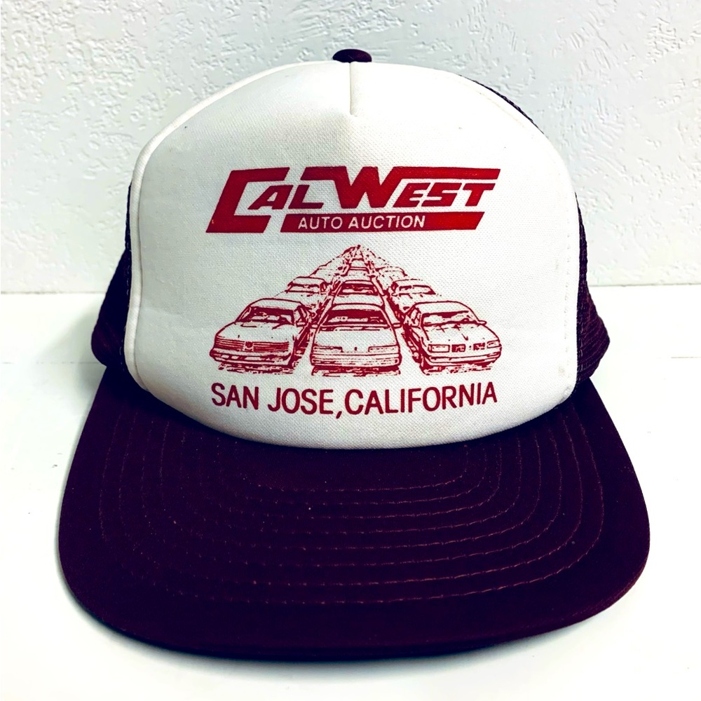 Vintage 1980’s SnapBack Cal West Auto Auction Hat San Jose California